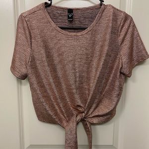 Rose Gold Crop Top Size Medium